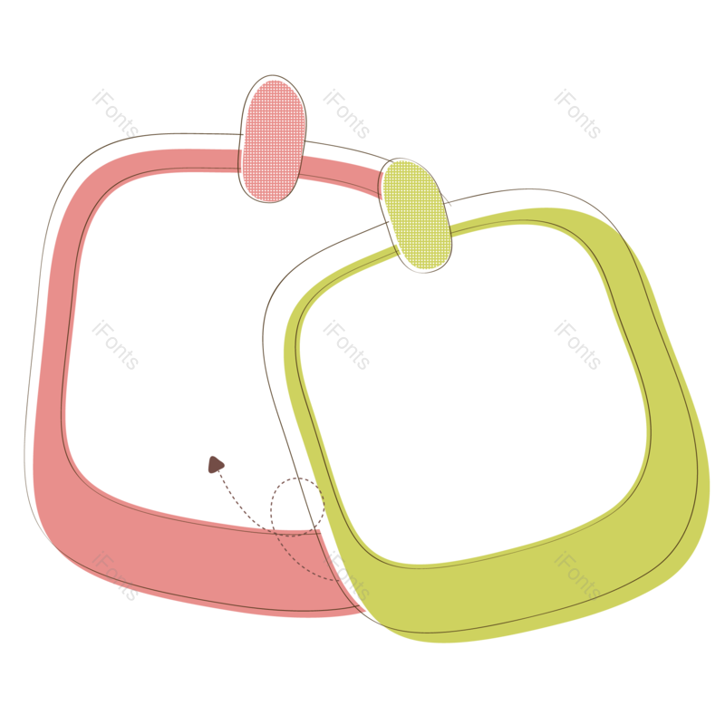 手绘插画图片,对话框元素,卡通风PNG,卡通边框免抠素材